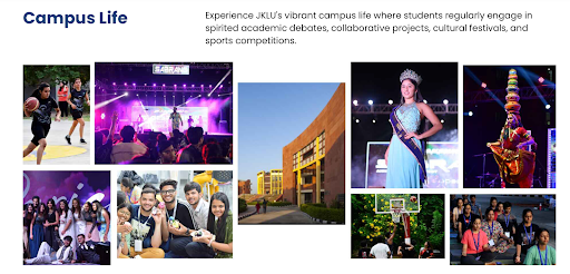 JK Lakshmipat University campus in Jaipur with design studios and creative learning spaces